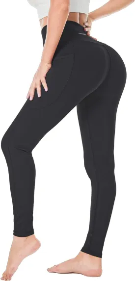 ALWAYSONE Yoga Leggings for Women High Waisted Tummy Control Yoga Pants Workout Leggings with Pockets Athletic Sports Gym