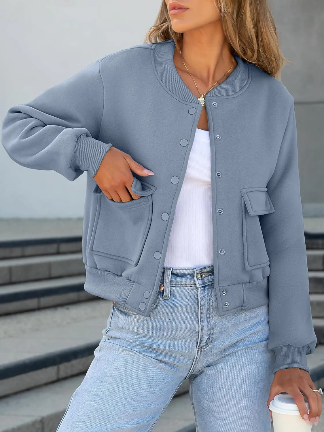 ANRABESS Women Cropped Bomber Jacket 2025 Fashion Casual Trendy Varsity Y2k Jackets