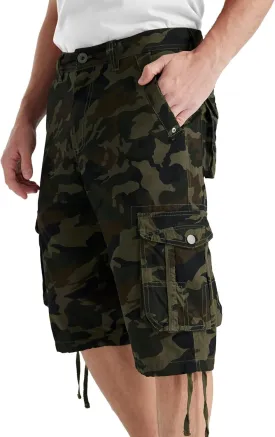 BEST SOUTH Men's Long Cargo Shorts Casual Below Knee 13 Inches Capri Shorts Relaxed Fit with Pockets