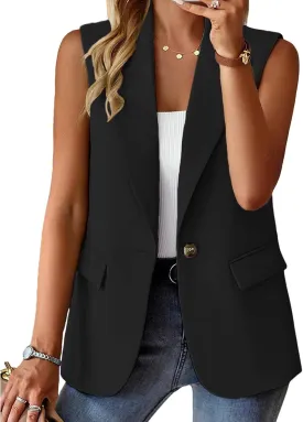 Blazers for Women Business Casual Office Work Suit Jackets Open Front V Neck Blazers One Button Lightweight Jackets