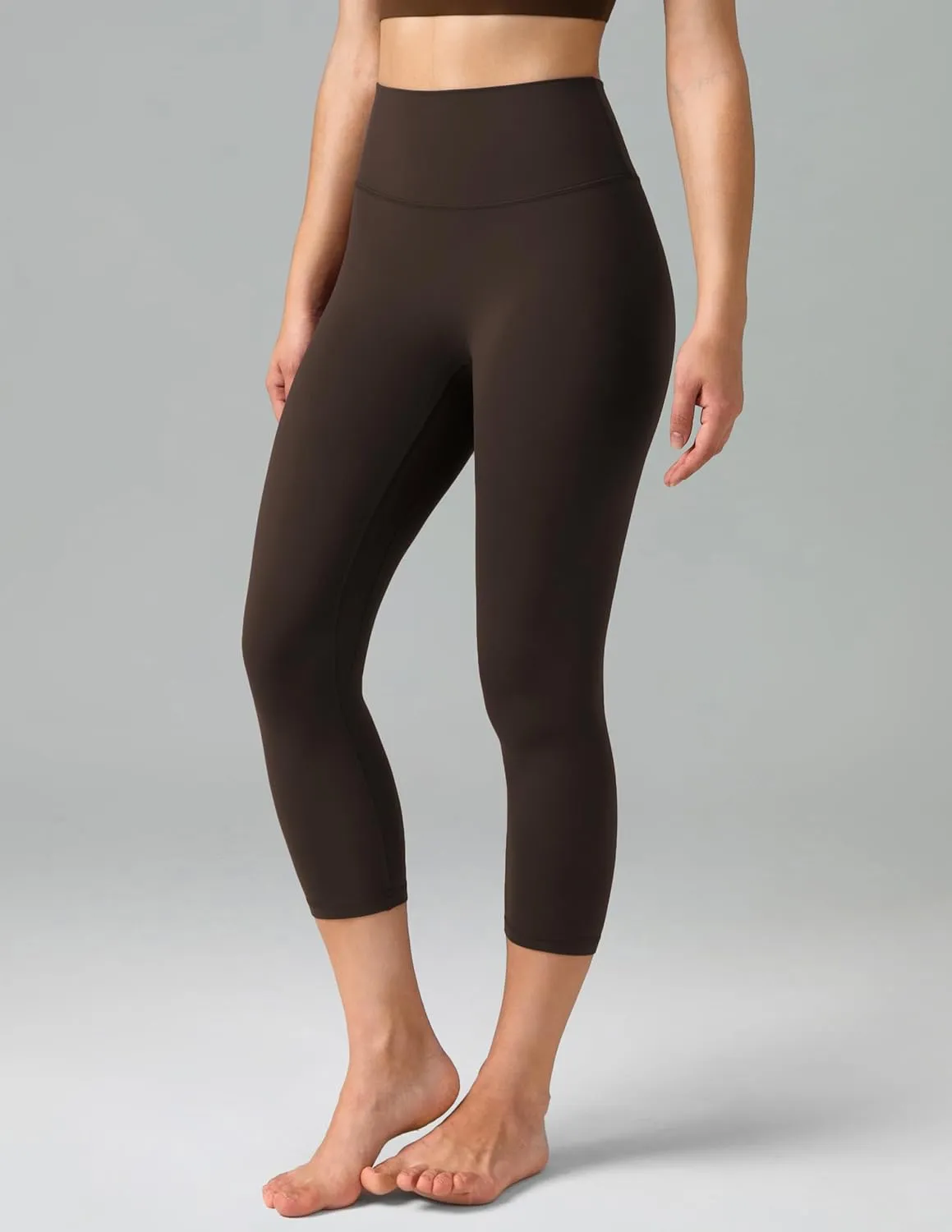 Colorfulkoala Dreamlux No Front Seam Leggings for Women High Waisted Capris 21" Inseam Yoga Pants