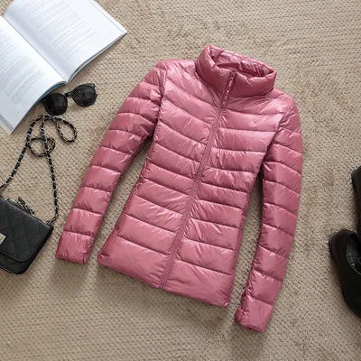 New Brand 90% White Duck Down Jacket Women Autumn Winter Warm Coat Lady Ultralight Duck Down Jacket Female Windproof Parka
