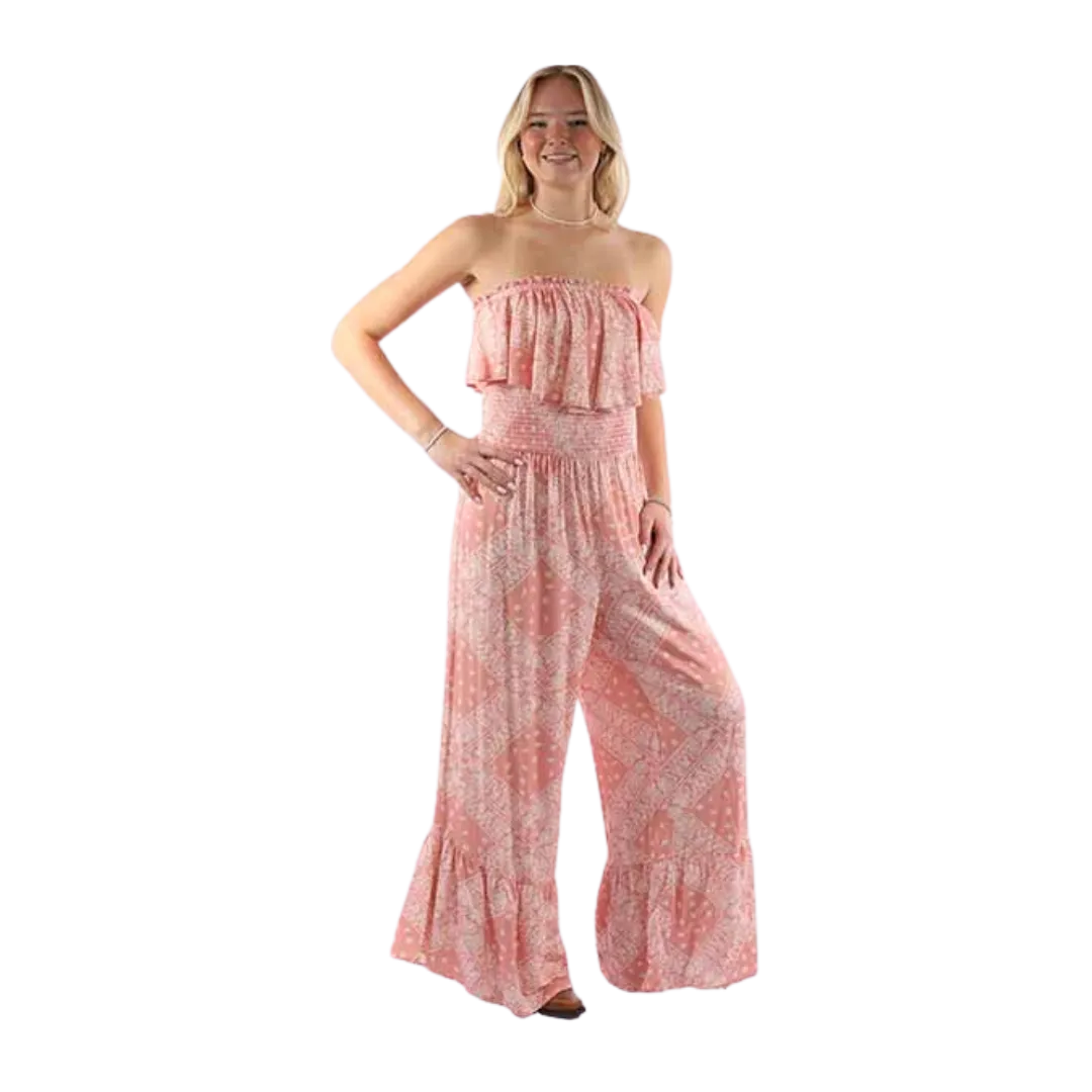 Scully Leather Women's Bandana Dusty Pink Jumpsuit