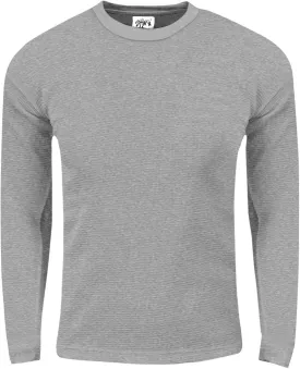 Shaka Wear Mens Knit Sweater - Heavyweight Waffle Thermal T Shirt Long Sleeve Crewneck Knitted Top Regular Big Size XS-5XL