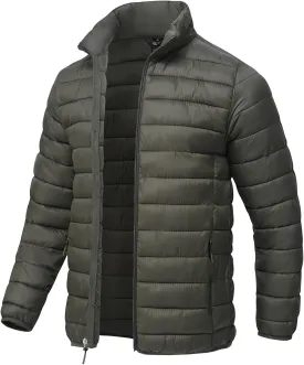 SPOSULEI Men Puffer Down Jacket Packable Lightweight Winter Jackets Coats Outdoor Waterproof Insulated Jackets
