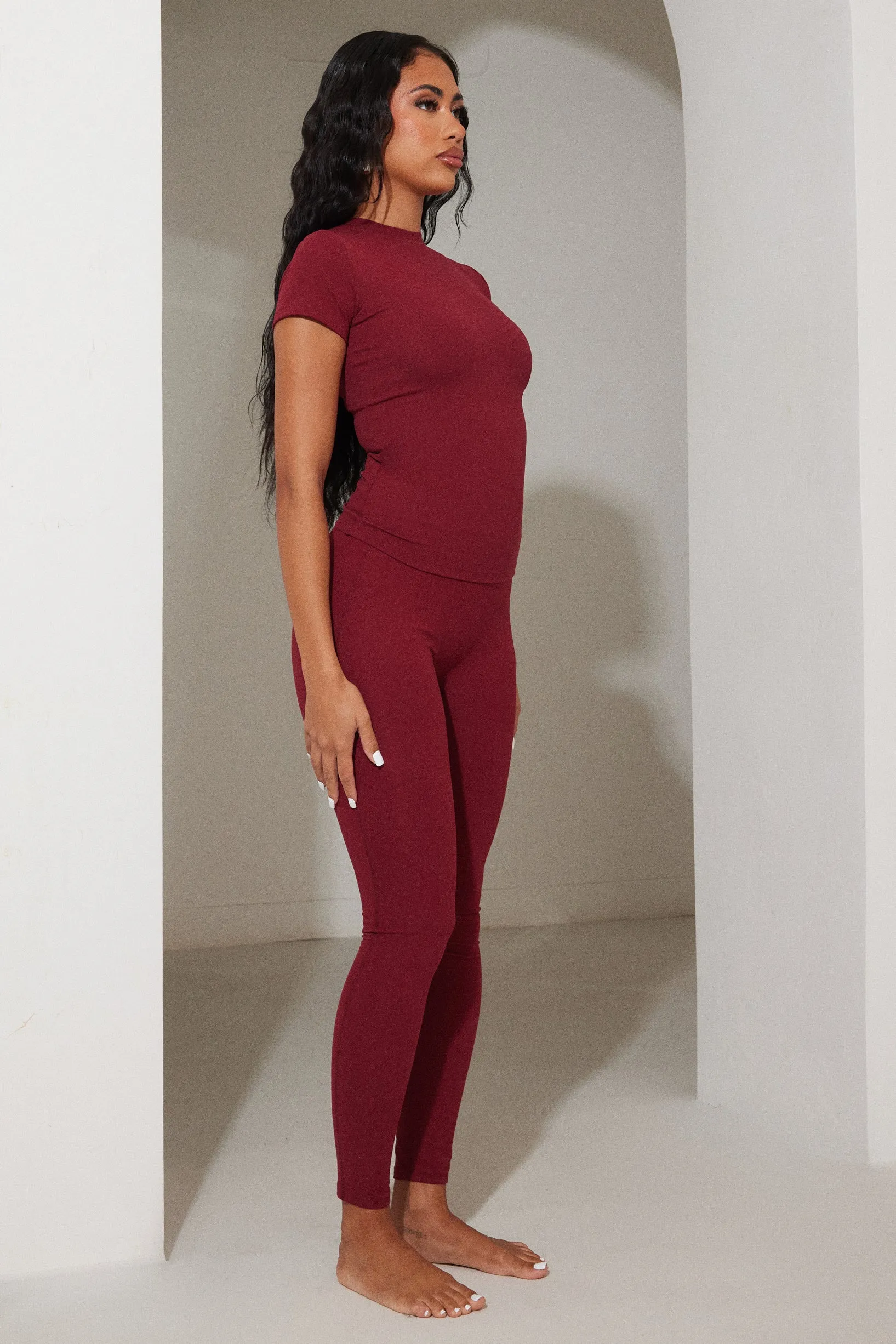 The sculpt leggings - Wine
